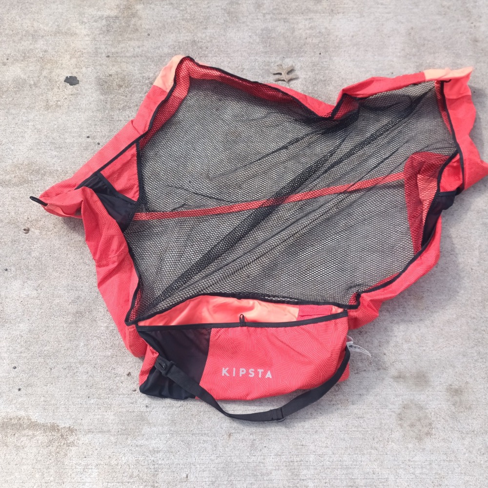 Decathlon Kipsta NG 500 S Inflatable Soccer Goal Red Black 37x28 Portable Net s9
